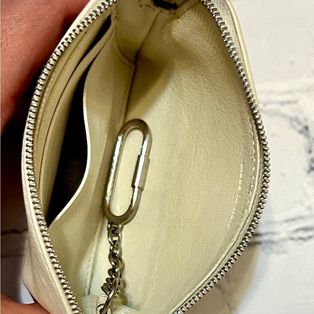 Celine Ivory & Purple Leather Keychain Wristlet - Picture 4 of 14